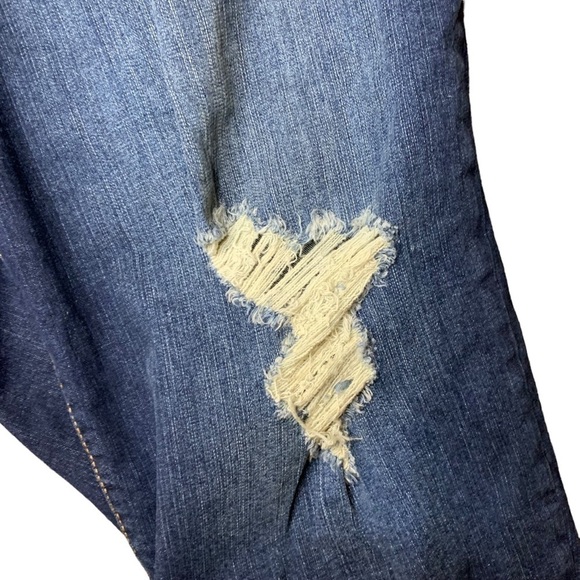 Torrid Distressed Dark Blue Plus Size Boyfriend Jeans Size 28 - Picture 6 of 10